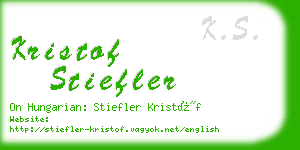 kristof stiefler business card